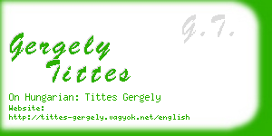 gergely tittes business card
